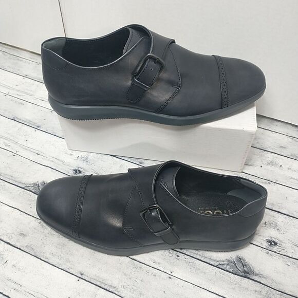 Hogan Single Monks Black Leather Mens Shoe Size UK 8.5 US 9.5 - Picture 2 of 10